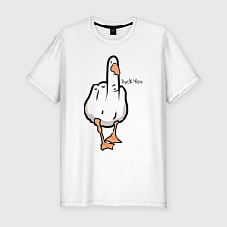 Футболка slim-fit Duck you - fuck you, цвет: белый