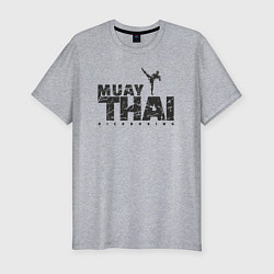 Мужская slim-футболка Kickboxing muay thai