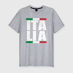 Футболка slim-fit Italia, цвет: меланж