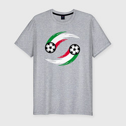 Мужская slim-футболка Итальянские мячи
