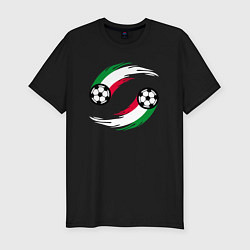 Футболка slim-fit Итальянские мячи, цвет: черный