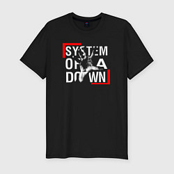 Мужская slim-футболка System of a Down metal band