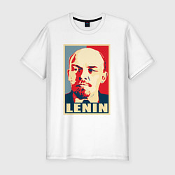 Мужская slim-футболка Владимир Ильич Ленин