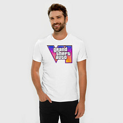 Футболка slim-fit GTA 6 art, цвет: белый — фото 2