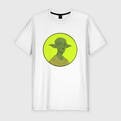 Футболка slim-fit Инопланетянин Иван, цвет: белый