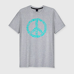 Футболка slim-fit Peace life, цвет: меланж