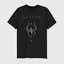 Футболка slim-fit Elder Scrolls - скайрим, цвет: черный