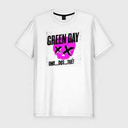 Футболка slim-fit Green Day uno dos tre, цвет: белый