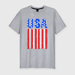 Мужская slim-футболка America flag