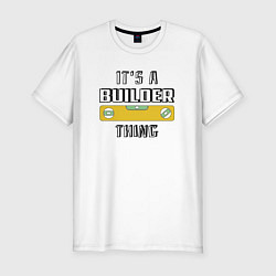 Футболка slim-fit Its a builder thing, цвет: белый