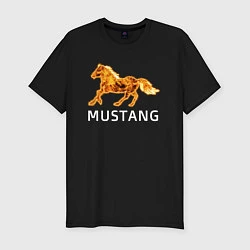 Футболка slim-fit Mustang firely art, цвет: черный