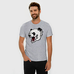 Футболка slim-fit Оскал панды, цвет: меланж — фото 2