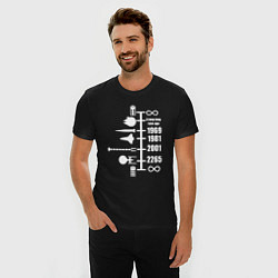 Футболка slim-fit Тардис бесконечности, цвет: черный — фото 2