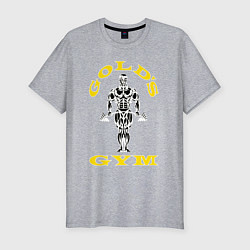 Футболка slim-fit Зал голда бодибилдер, цвет: меланж