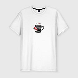 Футболка slim-fit Only love, цвет: белый