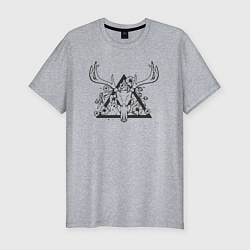 Футболка slim-fit Dead deer, цвет: меланж