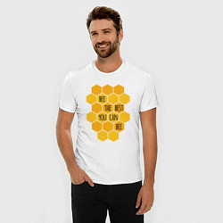 Футболка slim-fit Будь лучшим, цвет: белый — фото 2