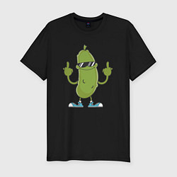Футболка slim-fit Огуречный привет, цвет: черный