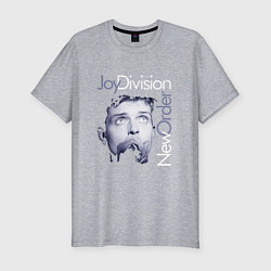 Мужская slim-футболка Joy Division - Ian Curtis