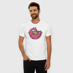 Футболка slim-fit Homer donut, цвет: белый — фото 2