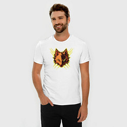 Футболка slim-fit Electric fox, цвет: белый — фото 2