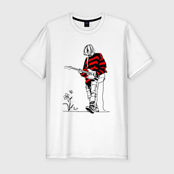 Футболка slim-fit Курт Кобейн Нирвана свитер, цвет: белый
