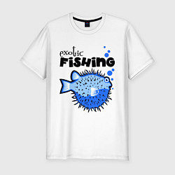 Футболка slim-fit Exotic Fishing, цвет: белый