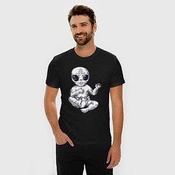 Футболка slim-fit Baby alien, цвет: черный — фото 2