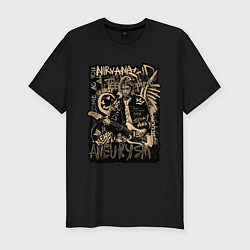 Футболка slim-fit Nirvana Aneurysm, цвет: черный