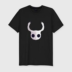 Футболка slim-fit Hollow Knight - жуткая маска, цвет: черный