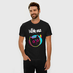Футболка slim-fit Blink 182 rock star cat, цвет: черный — фото 2