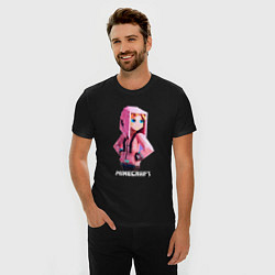 Футболка slim-fit Minecraft персонаж девушки в костюме, цвет: черный — фото 2