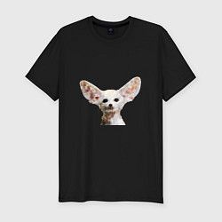 Футболка slim-fit Фенек лиса, цвет: черный