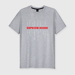 Футболка slim-fit Depeche Mode - songs list, цвет: меланж