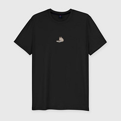 Футболка slim-fit Котенок с музыкой, цвет: черный