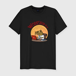 Футболка slim-fit Воркозавр, цвет: черный