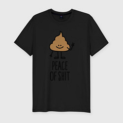 Футболка slim-fit Peace of shit, цвет: черный