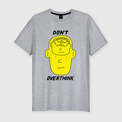 Футболка slim-fit Dont overthink, цвет: меланж