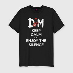 Футболка slim-fit DM keep calm and enjoy the silence, цвет: черный