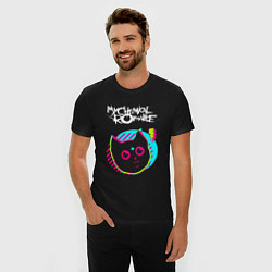 Футболка slim-fit My Chemical Romance rock star cat, цвет: черный — фото 2