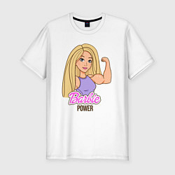 Мужская slim-футболка Barbie power