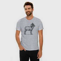 Футболка slim-fit Баран в шапке с помпоном, цвет: меланж — фото 2