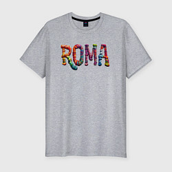 Футболка slim-fit Roma yarn art, цвет: меланж