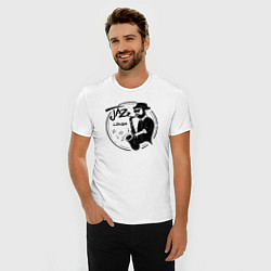 Футболка slim-fit Jazz lover, цвет: белый — фото 2