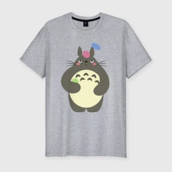 Футболка slim-fit Totoro game, цвет: меланж