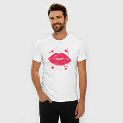 Футболка slim-fit Kiss me, цвет: белый — фото 2