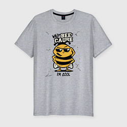 Футболка slim-fit Why bee cause im cool, цвет: меланж