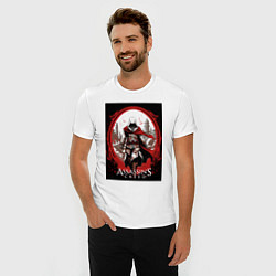 Футболка slim-fit Assassins creed портал времени, цвет: белый — фото 2