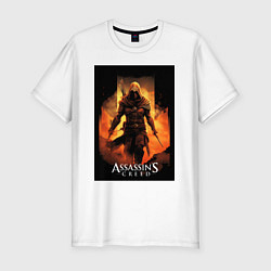 Футболка slim-fit Assassins creed песочная буря, цвет: белый