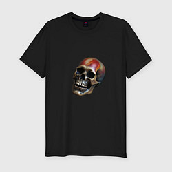 Футболка slim-fit Железный череп, цвет: черный